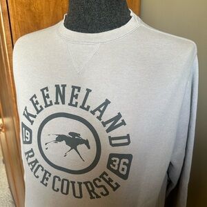 AHEAD 🏇 Men’s Light Gray ‘KEENELAND RACE COURSE’ Crewneck Sweatshirt - Size MED